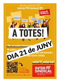 Dia 21 de juny - Eleccions a la Junta de PDI Funcionari