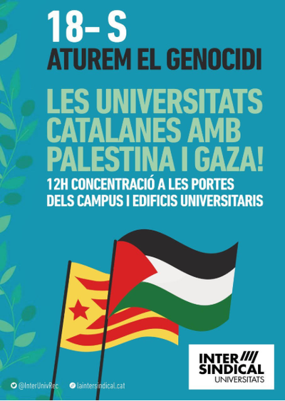 El 18 de setembre, sortim als carrers per Palestina