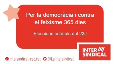 Comunicat per la democràcia i contra el feixisme 365 dies