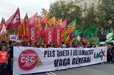 Èxit rotund de la Vaga General del 18 d'Octubre