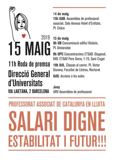 Roda de premsa professorat associat en lluita